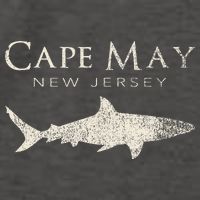 Retro Cape May Nj Shark Vector Backpack
