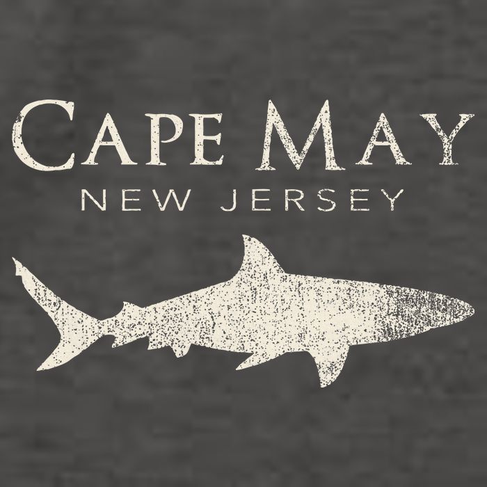 Retro Cape May Nj Shark Vector Backpack