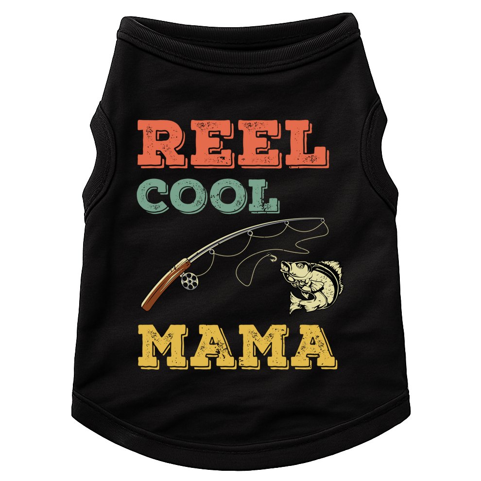Reel Cool Mama Fisher Walleye Fishing Gift Fish Mom Cute Gift Doggie Tank