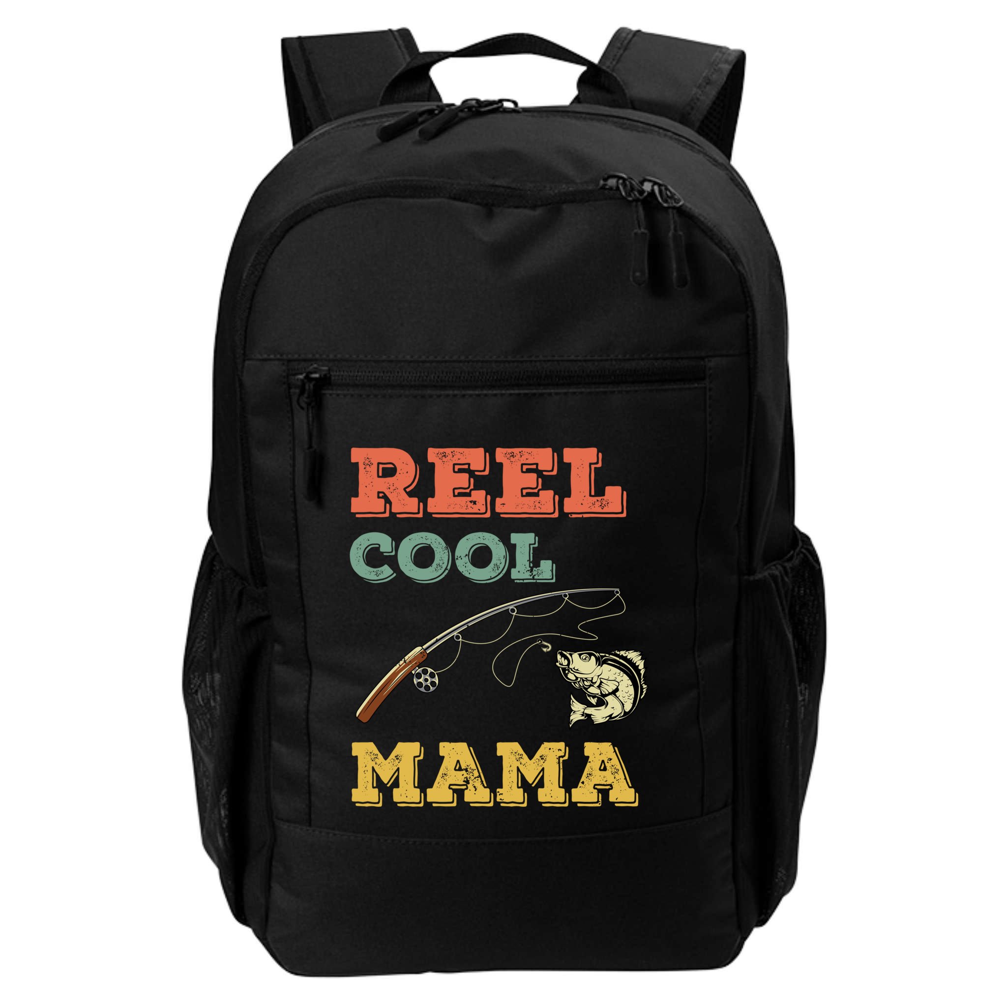 Reel Cool Mama Fisher Walleye Fishing Gift Fish Mom Cute Gift Backpack