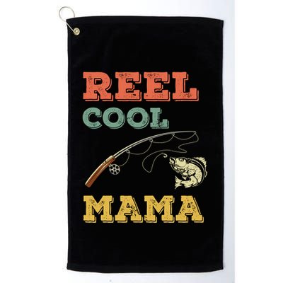 Reel Cool Mama Fisher Walleye Fishing Gift Fish Mom Cute Gift Golf Towel