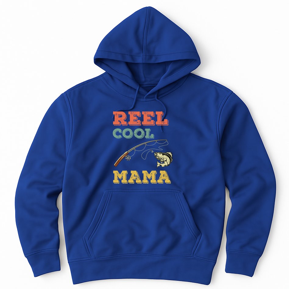 Reel Cool Mama Fisher Walleye Fishing Gift Fish Mom Cute Gift Hoodie