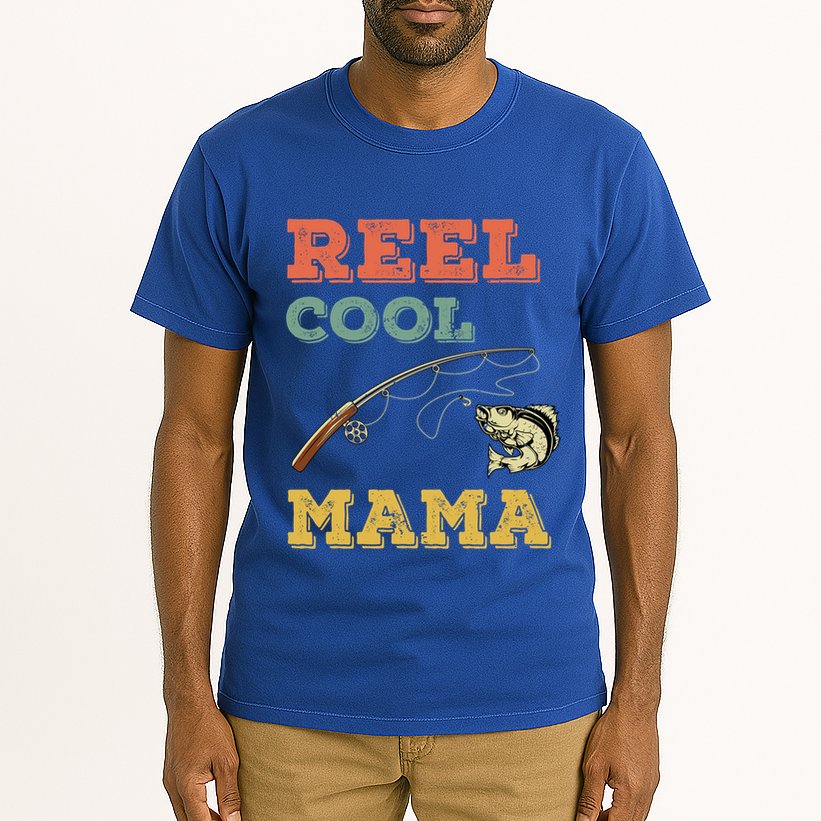 Reel Cool Mama Fisher Walleye Fishing Gift Fish Mom Cute Gift Tall T-Shirt
