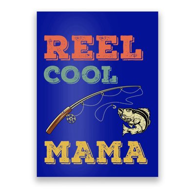 Reel Cool Mama Fisher Walleye Fishing Gift Fish Mom Cute Gift Poster