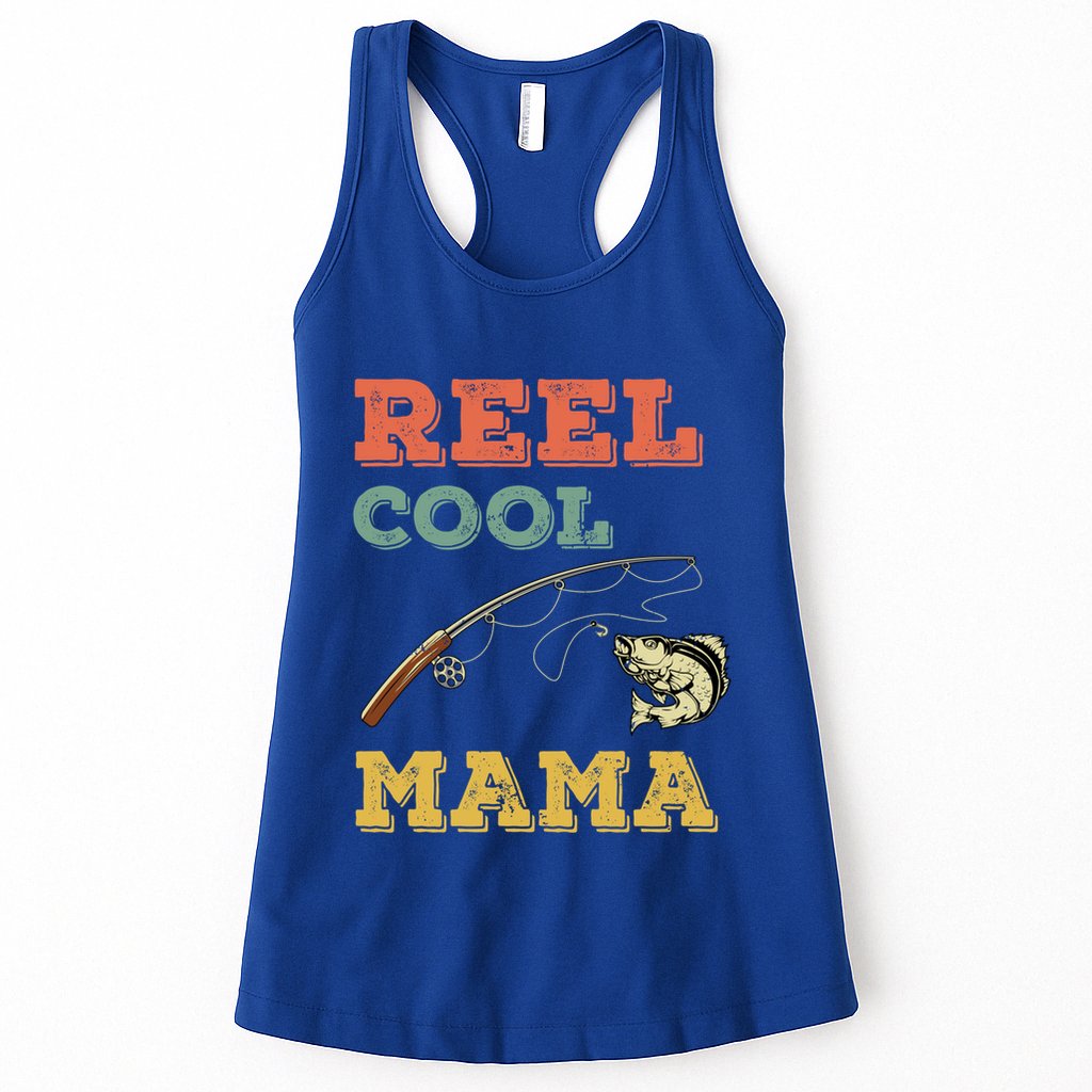 Reel Cool Mama Fisher Walleye Fishing Gift Fish Mom Cute Gift Womens Tank Top