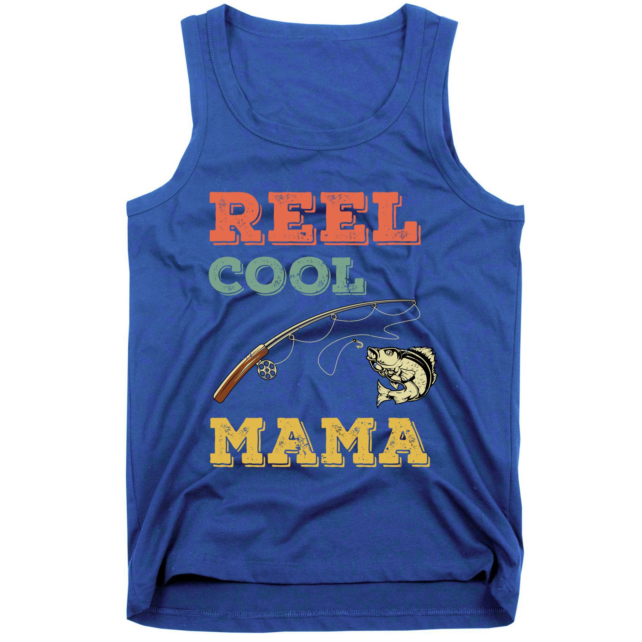 Reel Cool Mama Fisher Walleye Fishing Gift Fish Mom Cute Gift Tank Top