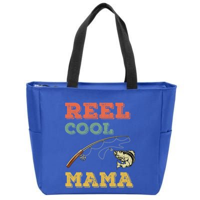 Reel Cool Mama Fisher Walleye Fishing Gift Fish Mom Cute Gift Zip Tote Bag