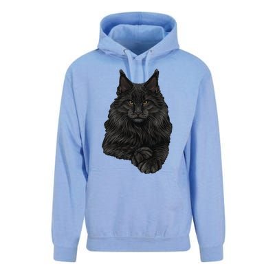 Realistic Cute Maine Coon Cat Sitting For Lovers Animals Unisex Surf Hoodie