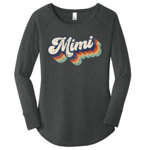 Retro Cute Mimi For Grandma Best Mimi Ever MotherS Day Women's Perfect Tri Tunic Long Sleeve Shirt