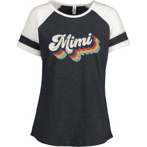 Retro Cute Mimi For Grandma Best Mimi Ever MotherS Day Enza Ladies Jersey Colorblock Tee