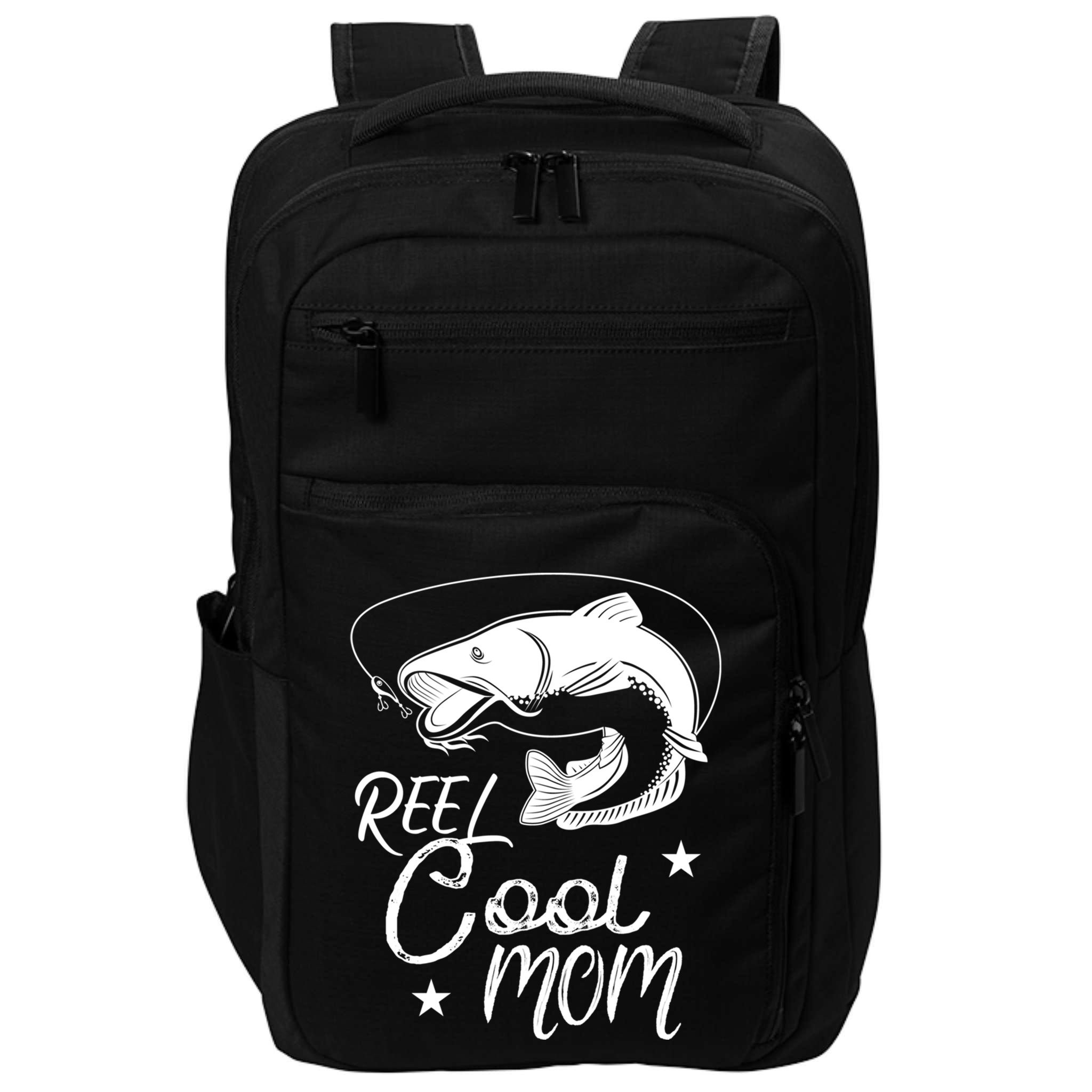 Reel Cool Mom Fathers Day Fishing Mom Cute Gift Impact Tech Backpack