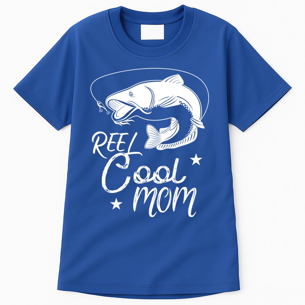 Reel Cool Mom Fathers Day Fishing Mom Cute Gift Tall T-Shirt