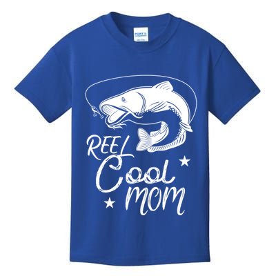 Reel Cool Mom Fathers Day Fishing Mom Cute Gift Kids T-Shirt