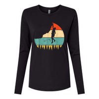 Rock Climbing Mountain Climber Vintage Retro Womens Cotton Relaxed Long Sleeve T-Shirt