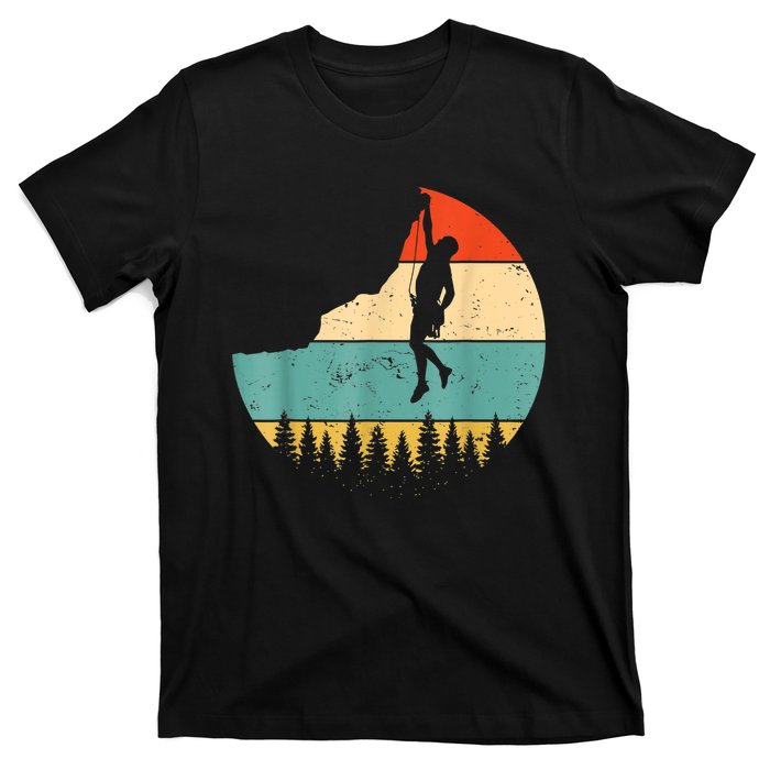 Rock Climbing Mountain Climber Vintage Retro T-Shirt