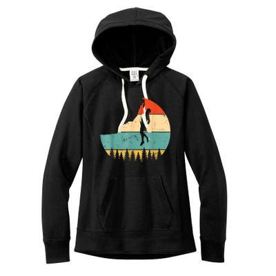 Rock Climbing Mountain Climber Vintage Retro Women's Fleece Hoodie