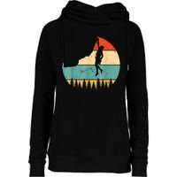 Rock Climbing Mountain Climber Vintage Retro Womens Funnel Neck Pullover Hood