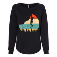 Rock Climbing Mountain Climber Vintage Retro Womens California Wash Sweatshirt