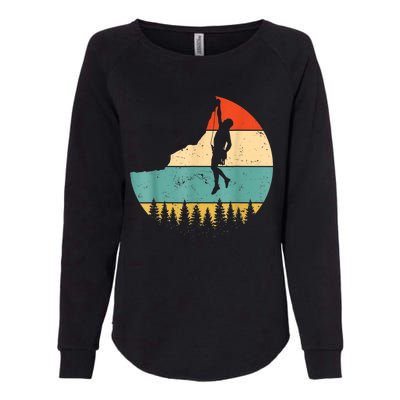 Rock Climbing Mountain Climber Vintage Retro Womens California Wash Sweatshirt