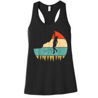 Rock Climbing Mountain Climber Vintage Retro Women's Racerback Tank