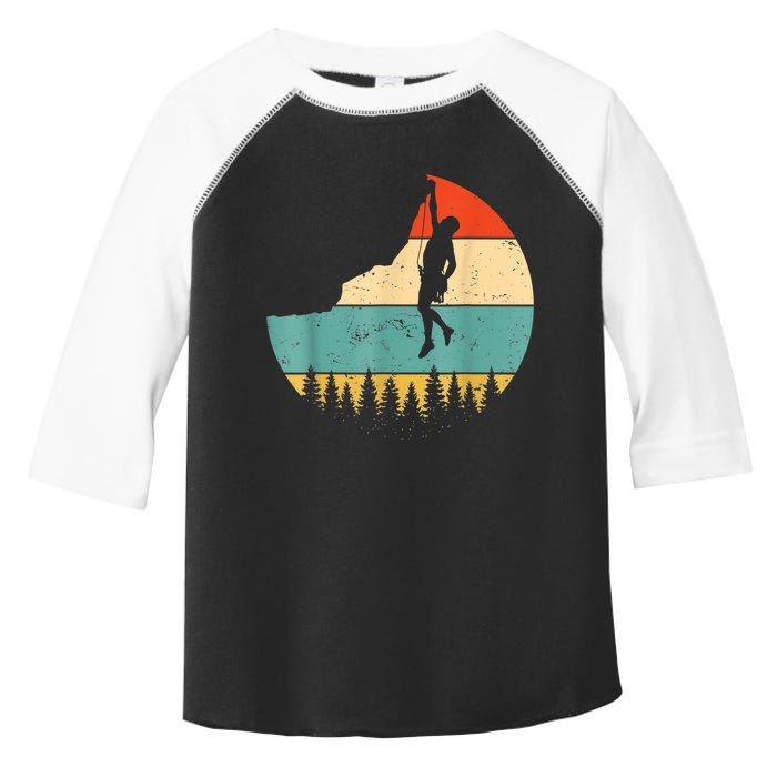 Rock Climbing Mountain Climber Vintage Retro Toddler Fine Jersey T-Shirt