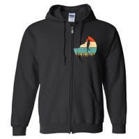 Rock Climbing Mountain Climber Vintage Retro Full Zip Hoodie