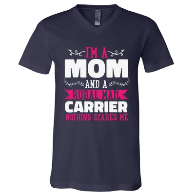 Rural Carriers Mom Mail Postal Worker Postman Mother's Day V-Neck T-Shirt