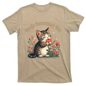 Rage Consumes Me Cat Flower Cute Kittin Cat Kitty Meme Lover T-Shirt