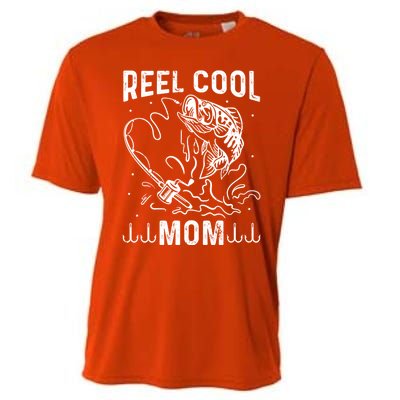 Reel Cool Mama Fishing Mom Fishing Lovers Retro Gift Cooling Performance Crew T-Shirt