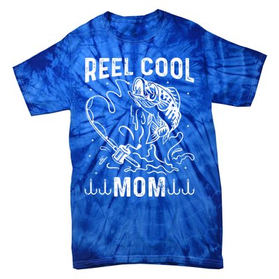 Reel Cool Mama Fishing Mom Fishing Lovers Retro Gift Tie-Dye T-Shirt