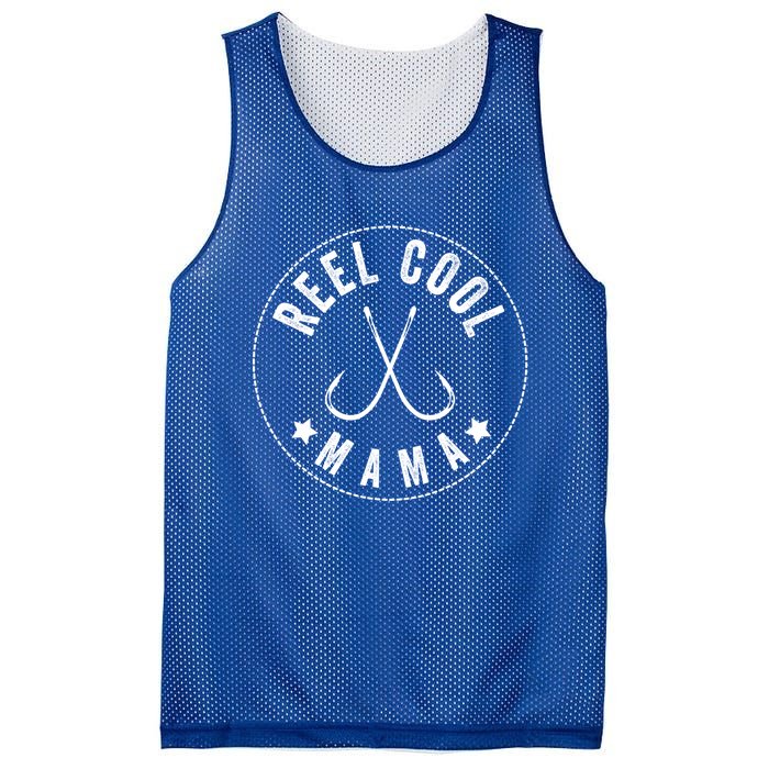 Reel Cool Mama Moms Who Fish Fishing Gift Mesh Reversible Basketball Jersey Tank