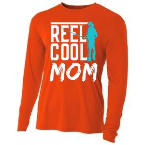 Reel Cool Mom Fisher Fish Hobby Fisher Fishing Mother Cool Gift Cooling Performance Long Sleeve Crew