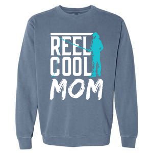 Reel Cool Mom Fisher Fish Hobby Fisher Fishing Mother Cool Gift Garment-Dyed Sweatshirt