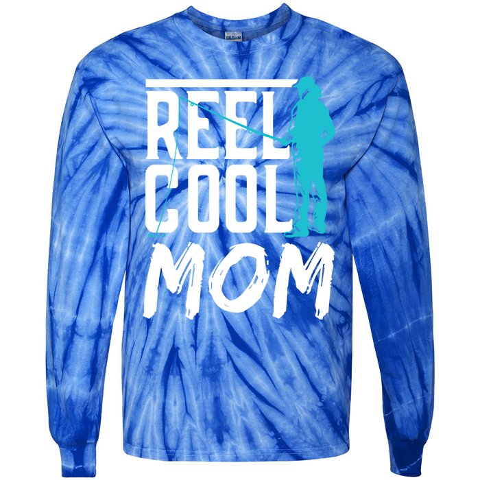 Reel Cool Mom Fisher Fish Hobby Fisher Fishing Mother Cool Gift Tie-Dye Long Sleeve Shirt