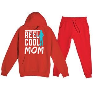 Reel Cool Mom Fisher Fish Hobby Fisher Fishing Mother Cool Gift Premium Hooded Sweatsuit Set