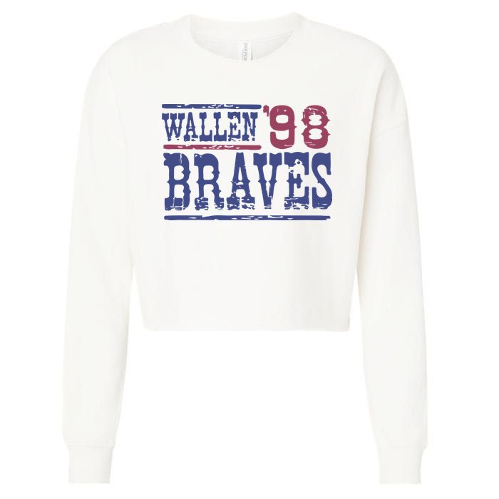 Retro Country Music Singer Song 98 Cropped Pullover Crew