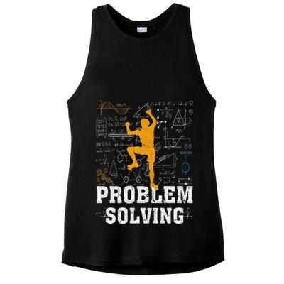 Rock Climbing Math Lover Problem Solving Mathematician Ladies PosiCharge Tri-Blend Wicking Tank
