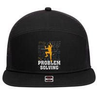 Rock Climbing Math Lover Problem Solving Mathematician 7 Panel Mesh Trucker Snapback Hat