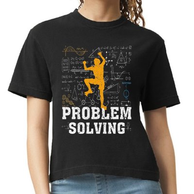 Rock Climbing Math Lover Problem Solving Mathematician Comfort Colors Boxy T-Shirt