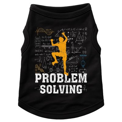 Rock Climbing Math Lover Problem Solving Mathematician Doggie Tank