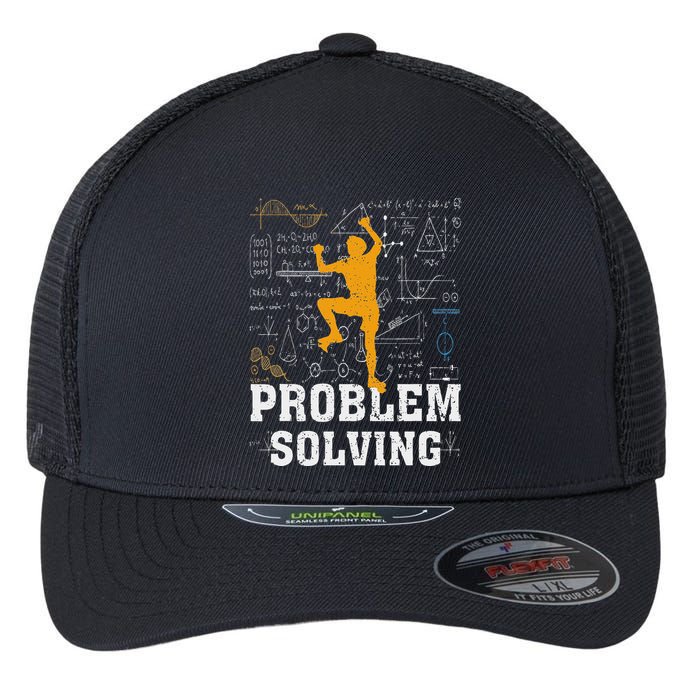 Rock Climbing Math Lover Problem Solving Mathematician Flexfit Unipanel Trucker Cap