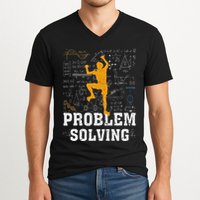 Rock Climbing Math Lover Problem Solving Mathematician V-Neck T-Shirt