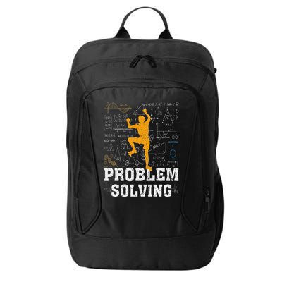 Rock Climbing Math Lover Problem Solving Mathematician City Backpack