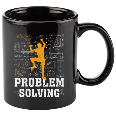 Rock Climbing Math Lover Problem Solving Mathematician 11oz C Handle Ceramic Mug