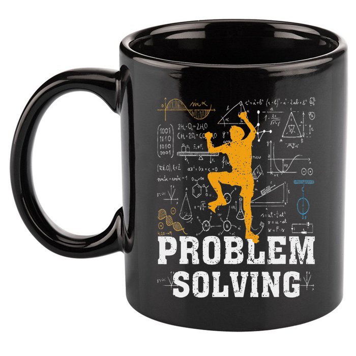 Rock Climbing Math Lover Problem Solving Mathematician 11oz C Handle Ceramic Mug