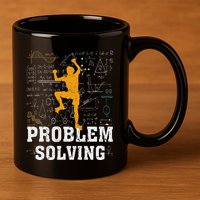 Rock Climbing Math Lover Problem Solving Mathematician 11oz C Handle Ceramic Mug