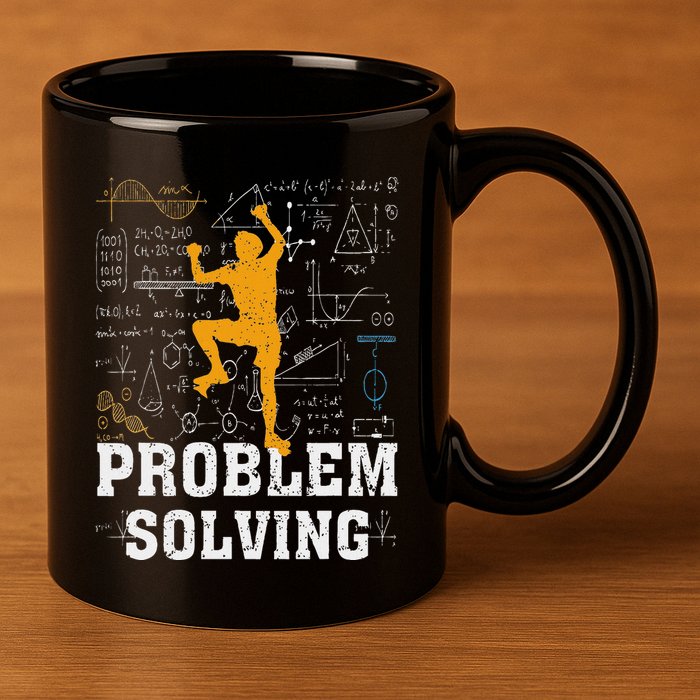 Rock Climbing Math Lover Problem Solving Mathematician 11oz C Handle Ceramic Mug
