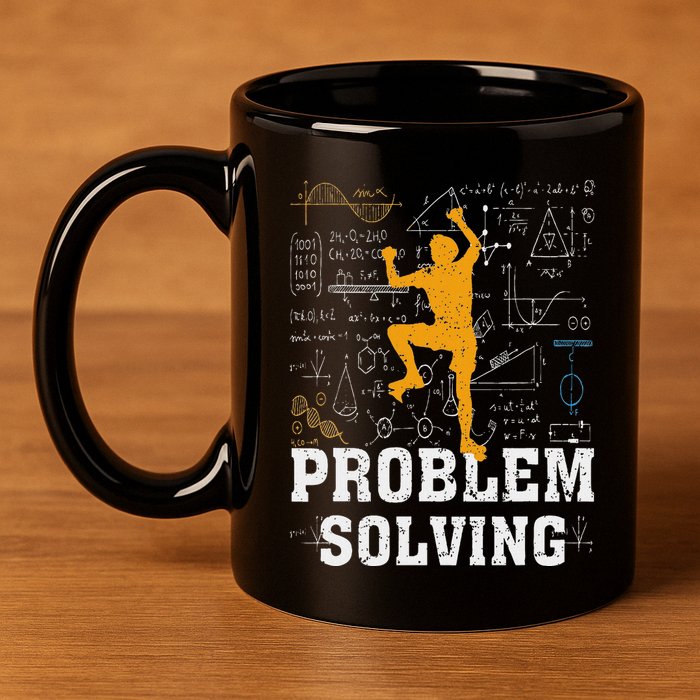 Rock Climbing Math Lover Problem Solving Mathematician 11oz C Handle Ceramic Mug