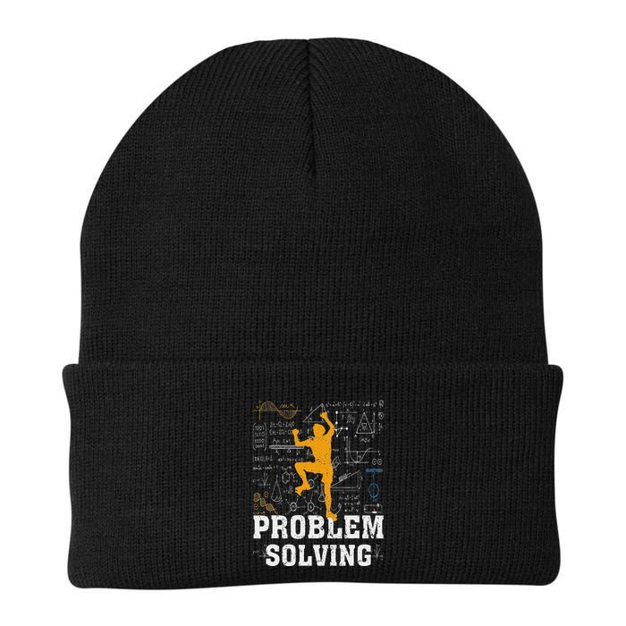 Rock Climbing Math Lover Problem Solving Mathematician Knit Cap Winter Beanie