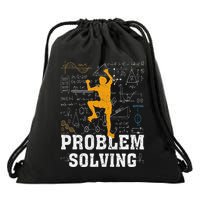 Rock Climbing Math Lover Problem Solving Mathematician Drawstring Bag